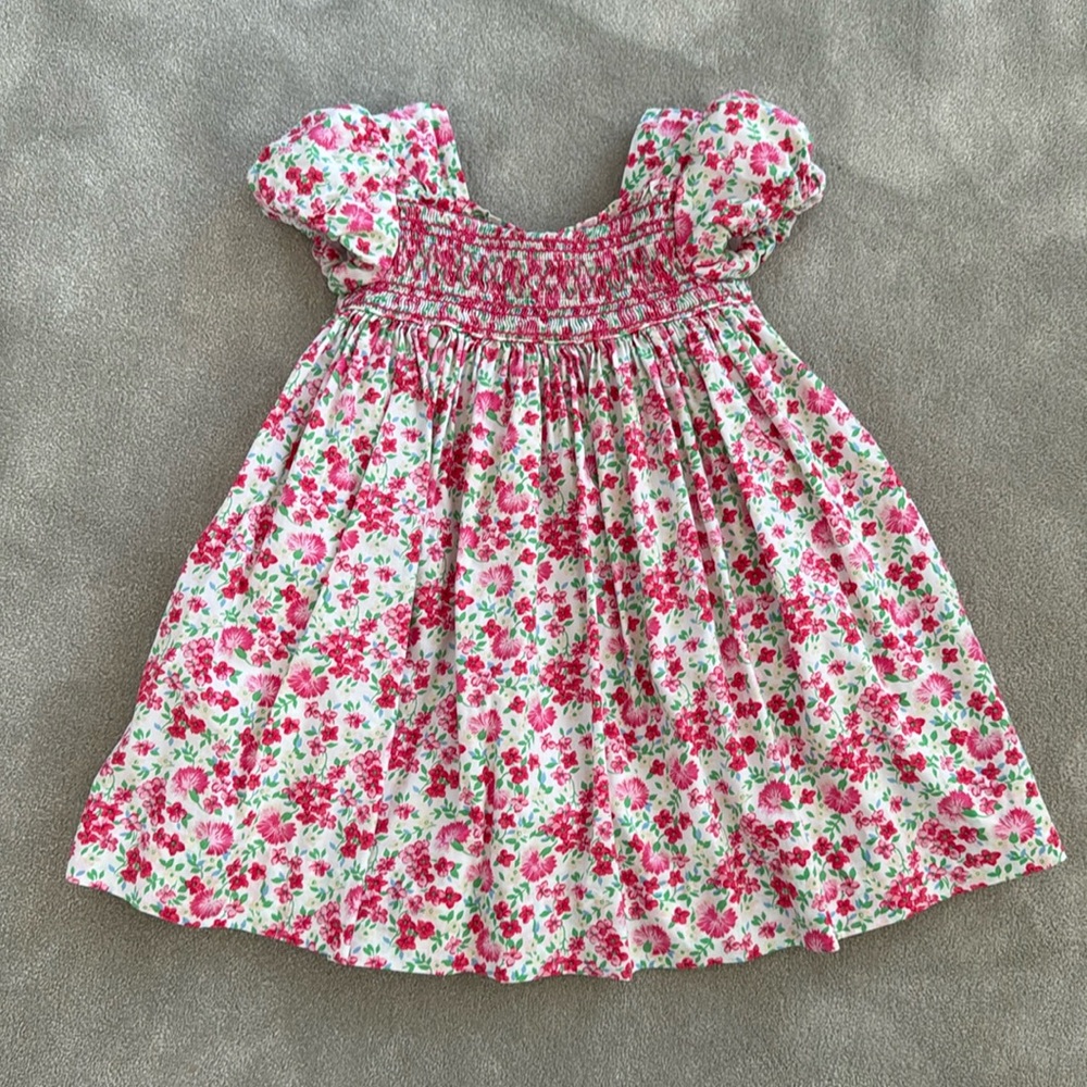 Ralph Lauren toddler girls pink floral dress, size 24M